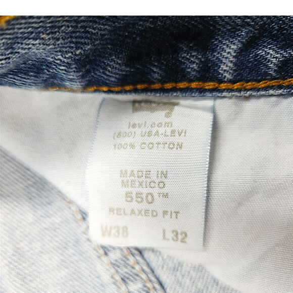 Levi’s 550 Relaxed Fit Taper Jeans W38 L32 Medium Stonewash Loose Baggy Y2K VTG - Picture 8 of 11